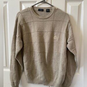 IZOD light brown crewneck